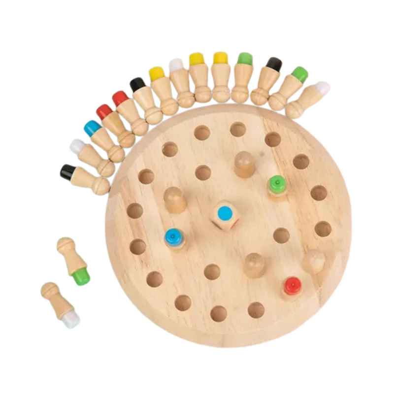 Fablue Wooden Memory Match Stick Chess Game Set Board Game for Kids | Learning Toy | 3+ years Fablue Wooden Memory Match Stick Chess Game Set Board Game for Kids | Learning Toy | 3+ years