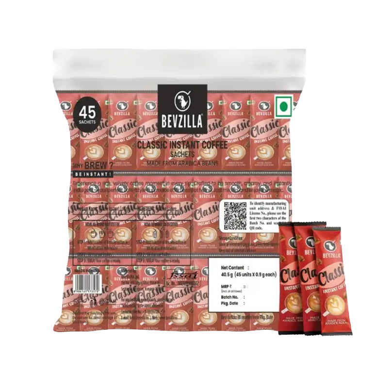 Bevzilla 45 Classic Instant Coffee Powder Sachets