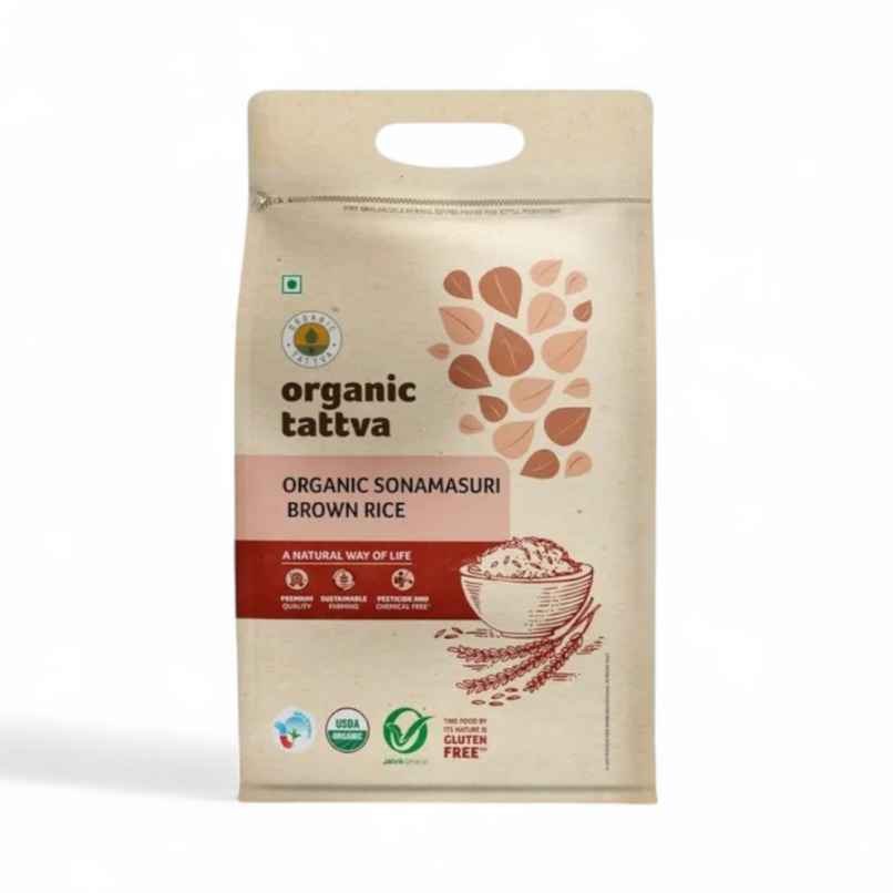 Organic Tattva Sonamasuri Rice Brown Organic Tattva Sonamasuri Rice Brown