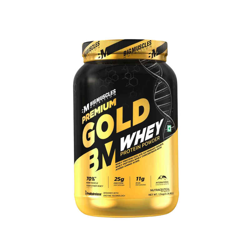 Big Muscles Nutrition Premium Gold Whey | Informed Choice Uk Certified | Isolate Whey Protein Blend
