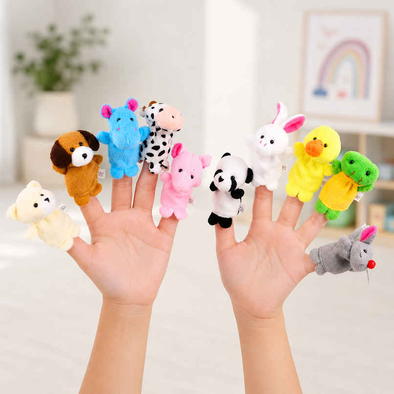Toyshine 10 Pc Plush Animals Finger Puppet Toys | Mini Plush Figures Toy Assortment for Kids Toyshine 10 Pc Plush Animals Finger Puppet Toys | Mini Plush Figures Toy Assortment for Kids
