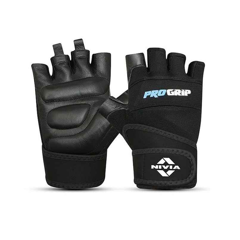 Nivia Progrip Gym Gloves | Black - Large