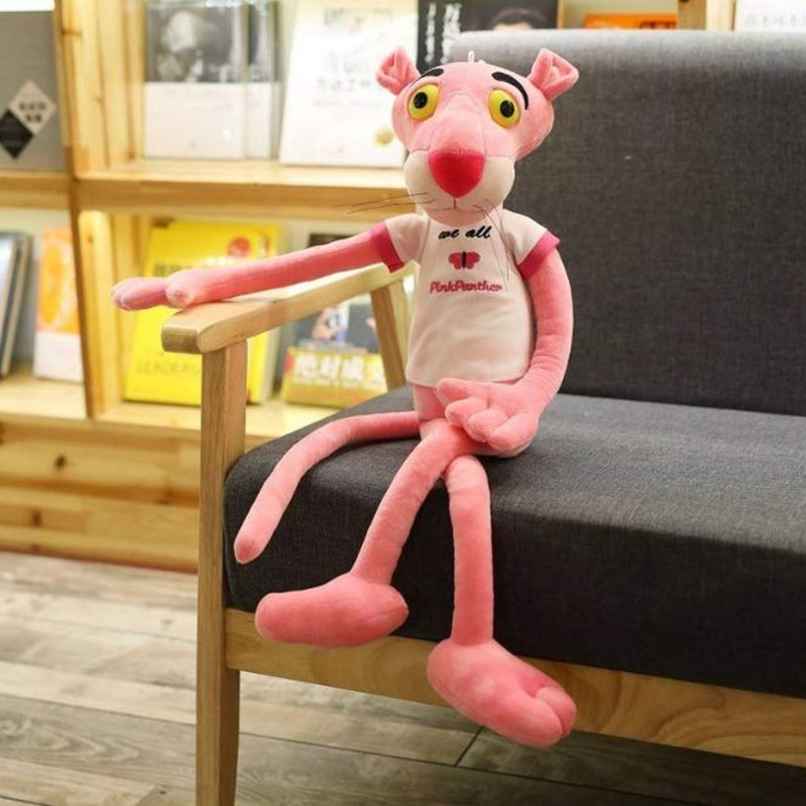 DearJoy Pink Colored Panther Baby pillow cum soft toy pink 55 cm