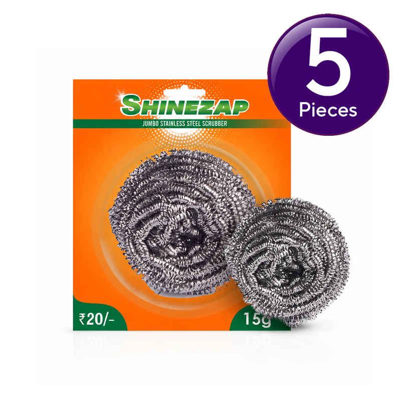 Shinezap Stainless steel utensil scrubber 15gm Combo Shinezap Stainless steel utensil scrubber 15gm Combo
