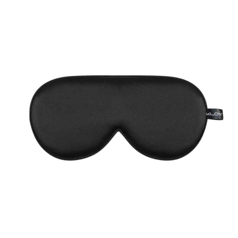 Kloy 100% Mulberry Silk Sleep Mask Eye Mask | Super Smooth For Blind Fold | Black