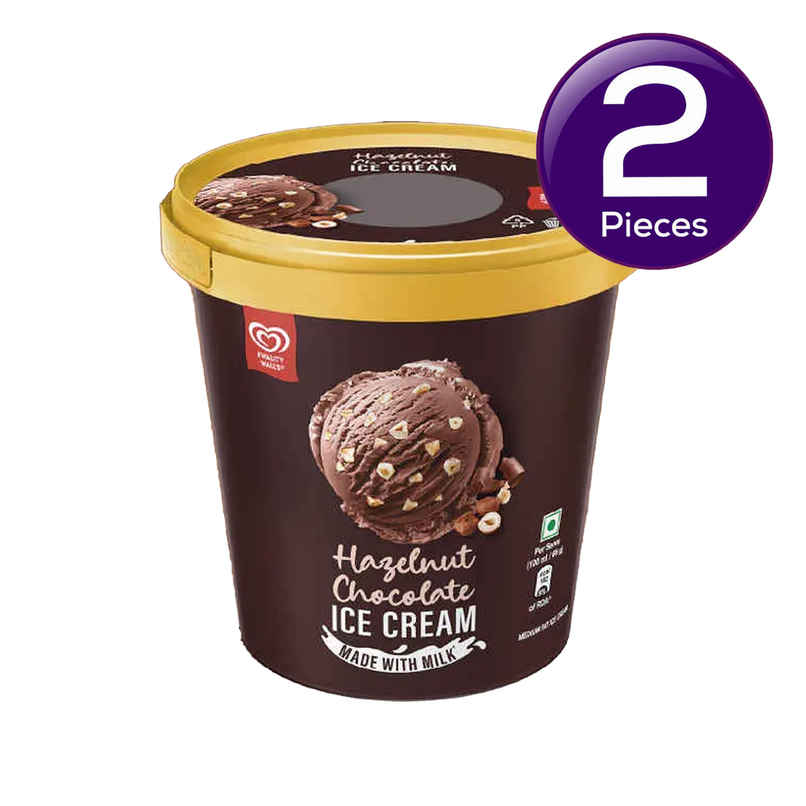 Kwality Wall's Hazelnut Chocolate Ice Cream Tub Combo Kwality Wall's Hazelnut Chocolate Ice Cream Tub Combo