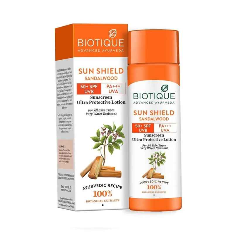 Biotique Sun Shield Sandalwood 50+Spf Sunscreen Lotion