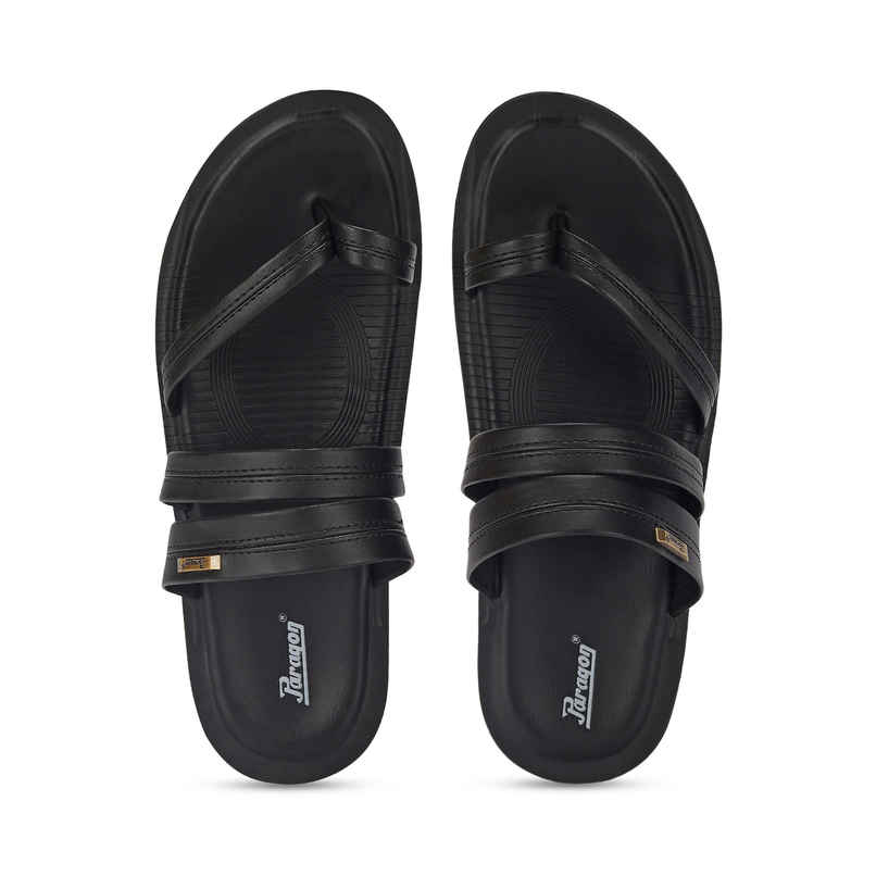 Paragon Men's Black Pu Sandals PUK2224G UK 8