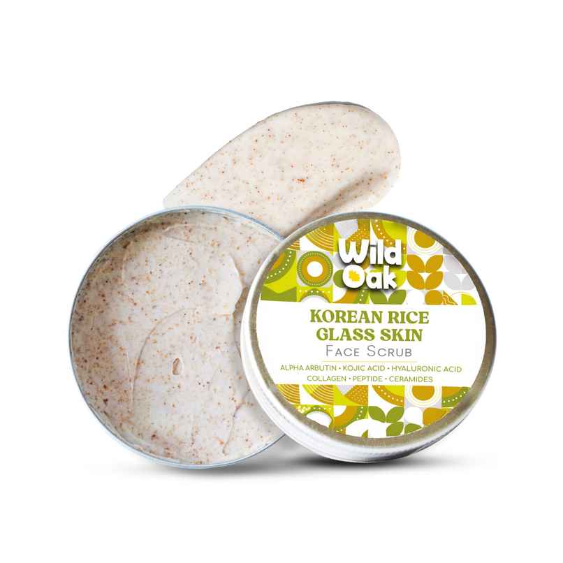 Wild Oak Korean Rice Face Scrub For Glass Skin