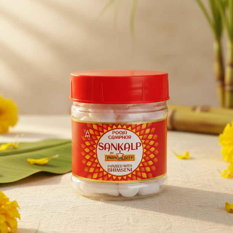 Sankalp Pooja Camphor | Infused With Bhimseni | Mangaldeep