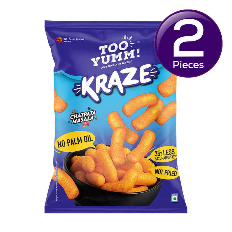 Too Yumm Crunchy Chatpata Masala Kraze, 35% Less Saturated Fats, No Palm Oil Healthy Puffs Combo