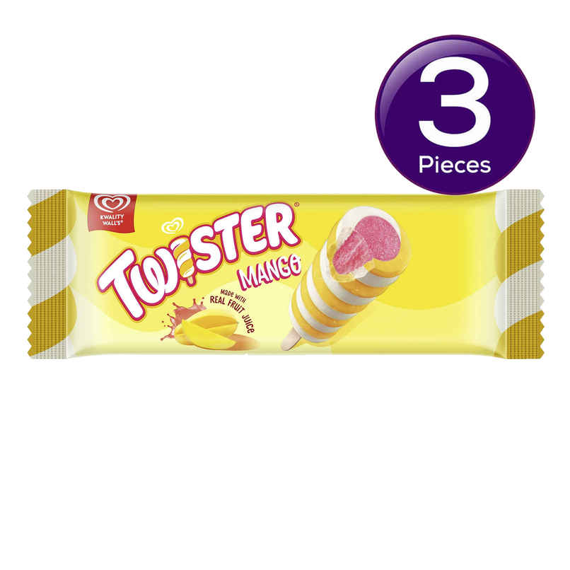 Kwality Wall's Twister Mango | Frozen Dessert Stick Combo Kwality Wall's Twister Mango | Frozen Dessert Stick Combo