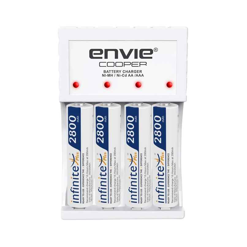 Envie (ECR 20 MC+4xAA2800) Standard Rechargeable Battery Charger for AA & AAA Ni-mh/Ni-Cd with Batteries Envie (ECR 20 MC+4xAA2800) Standard Rechargeable Battery Charger for AA & AAA Ni-mh/Ni-Cd with Batteries