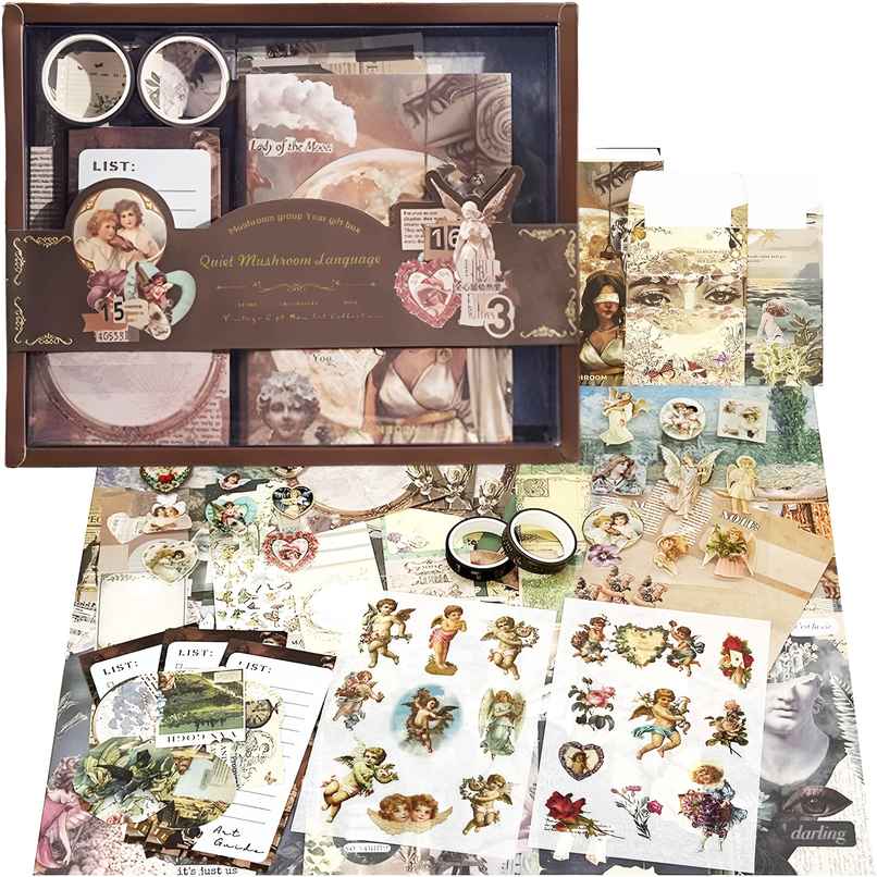 Toyshine Scrapbooking Kit with 125 Pieces-Stickers-Washi Tapes and Crafts | Gift For Teens and Kids