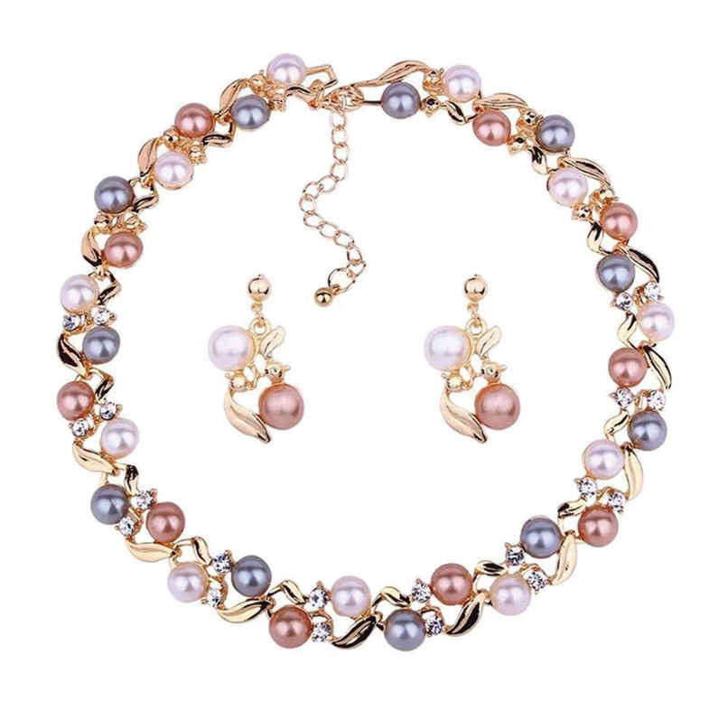 Shining Diva Fashion Latest Pearl Design Necklace Jewellery Set for Women | 11866s