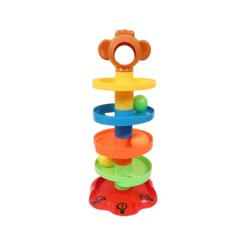 Toyshine 5-Layer Plastic Stack & Roll Swirling Tower Toy for Babies and Toddlers | Multicolour Fun