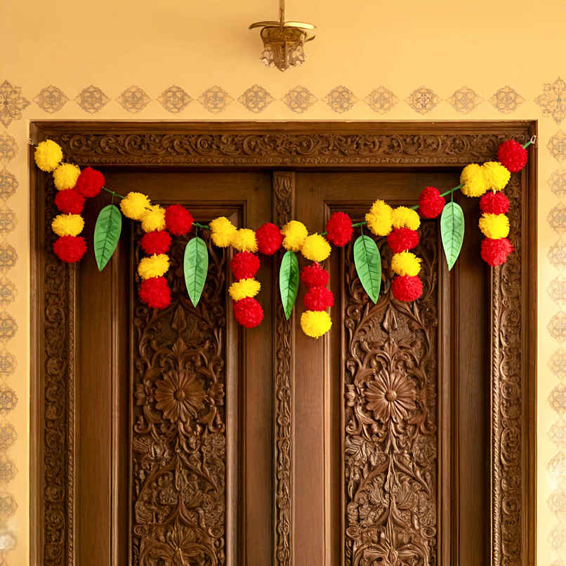 Garland Marigold Five Leaf Mango leaf Toran | Bandhanwar | Mangal Bhawan