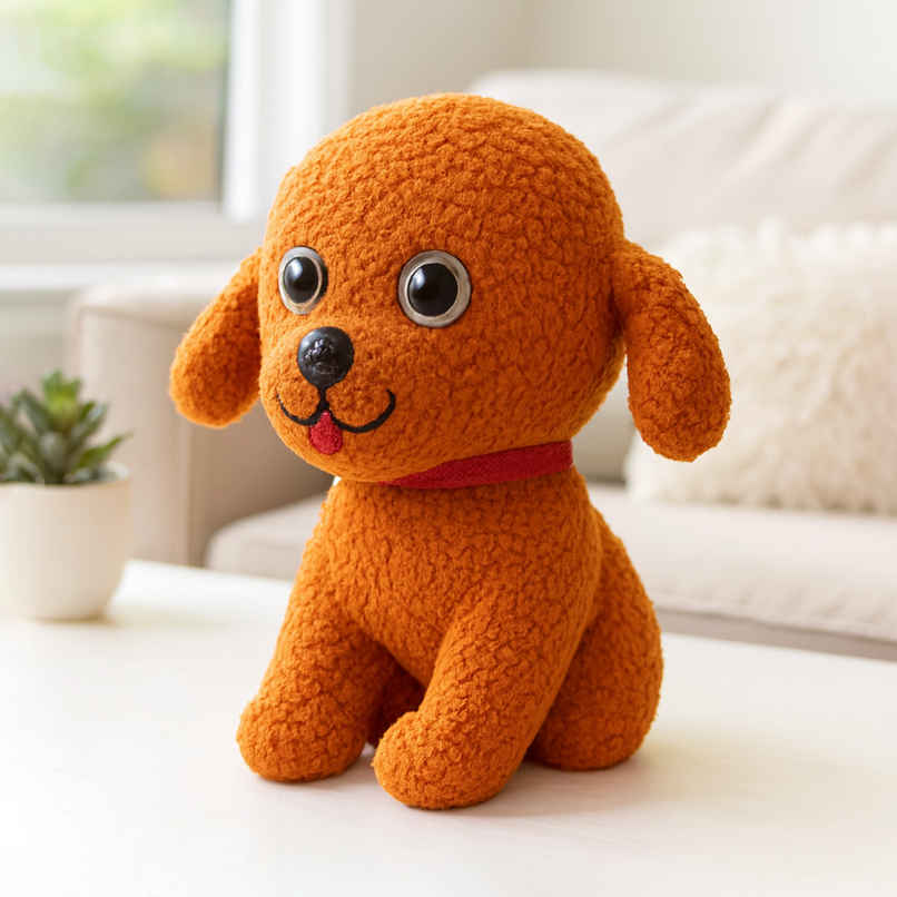 Spanker Cute Dog Soft Toy Fluffy Plush Puppy for Kids Multicolor | 23 cm