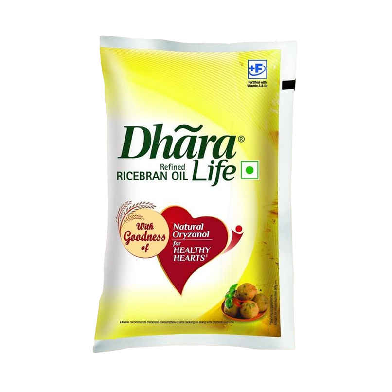 Dhara Life Refined Ricebran Oil | Pouch