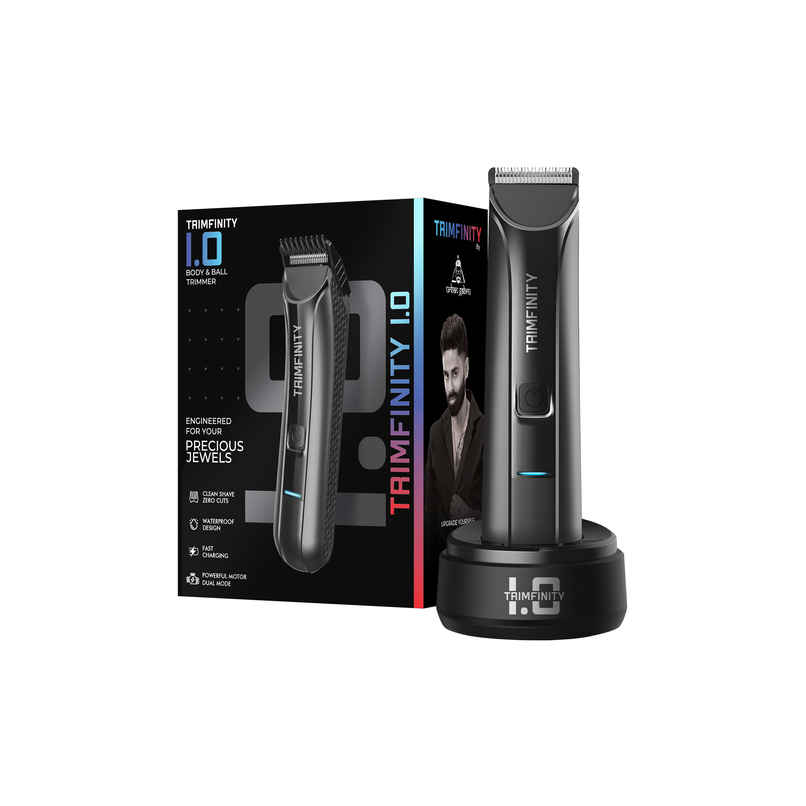 Urbangabru Trimfinity 1.0 Waterproof Body Trimmer | Stainless Steel Ceramic Blade, Led Light