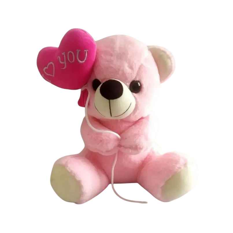Sterling Pink Teddy Bear With Heart Shape Balloon - 30 x 23.5 cm Assorted Sterling Pink Teddy Bear With Heart Shape Balloon - 30 x 23.5 cm Assorted