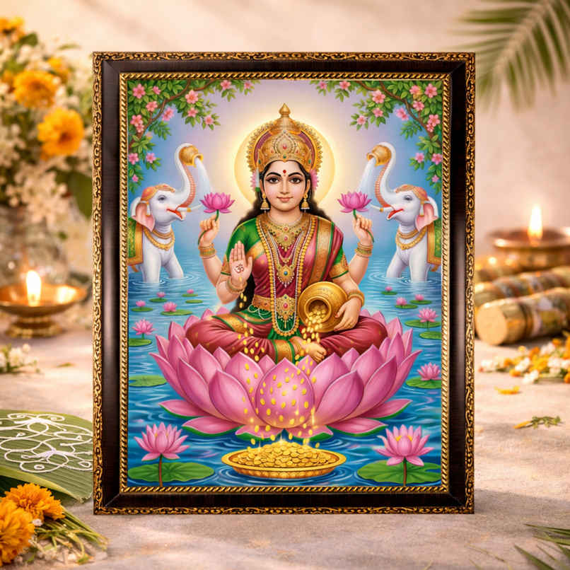 Goddess Lakshmi Photo Frame | Mangal Bhawan