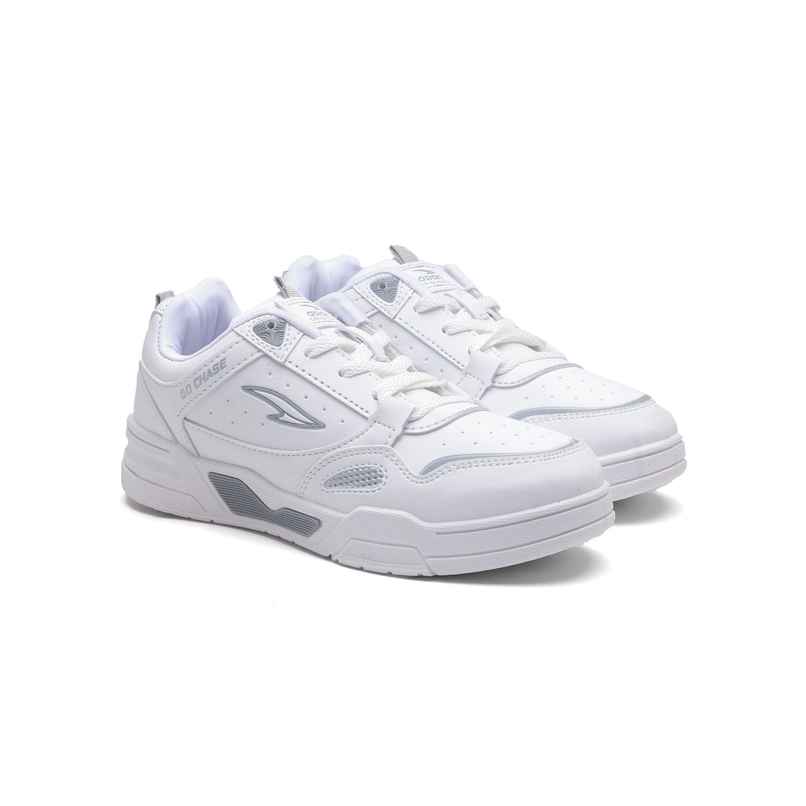 Asian Men's Casual Sneakers | Tango-01 | White and Light Grey - UK 6