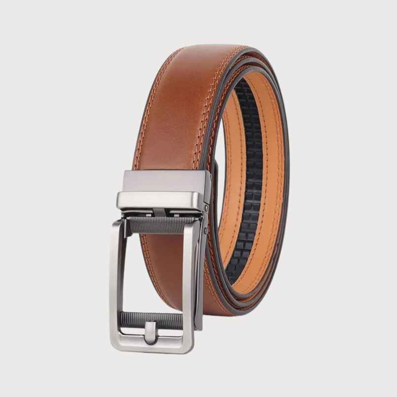 Zoro United Men's Solid Vegan Leather Belt | Brown - 40 Inches