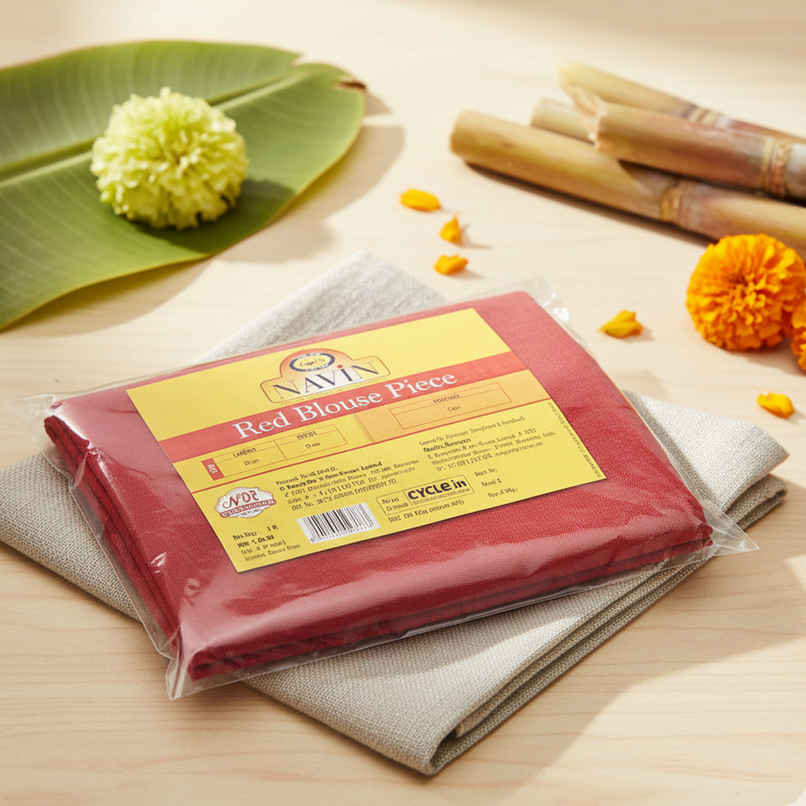 Pure Navin Pooja Cloth | Traditional & Auspicious | Red | Cycle