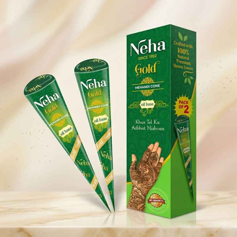 Neha Gold Mehandi Cone