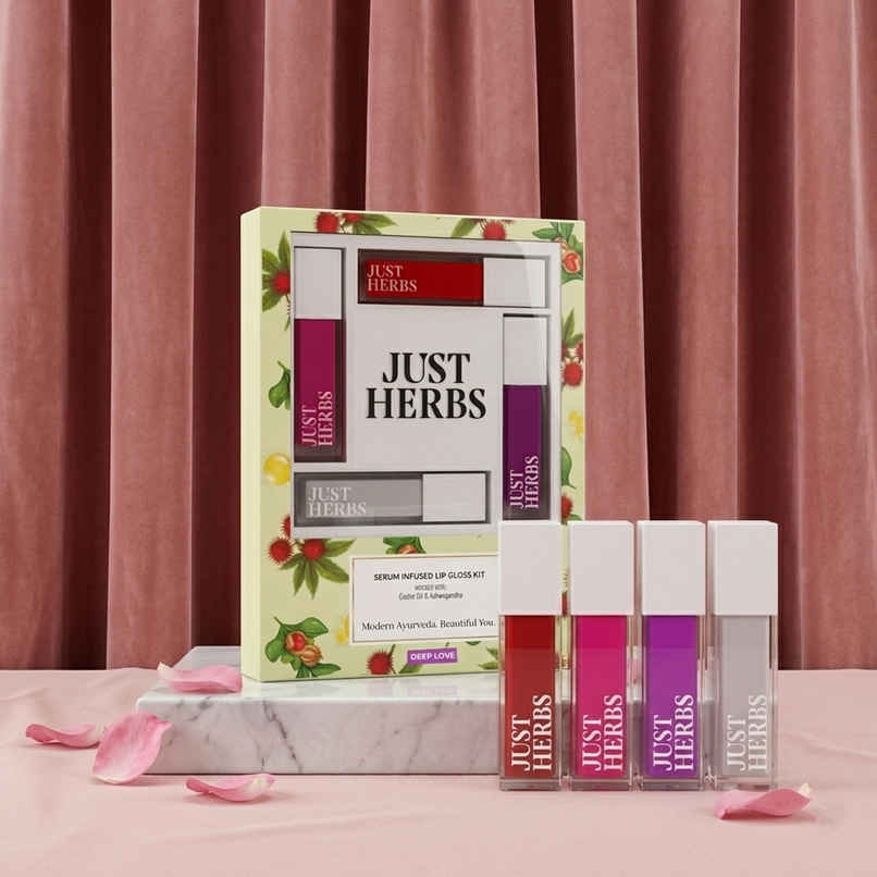 Just Herbs Serum Infused Lip Gloss | Deep Love | Long-Lasting Shine