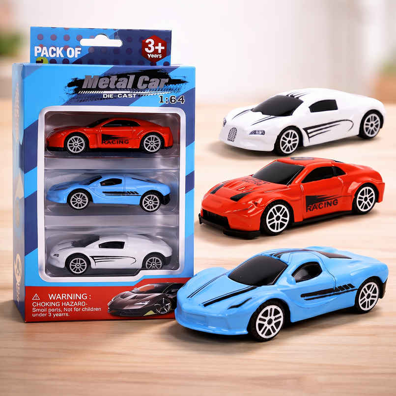 Toyshine Pack Of 3 Free Wheel Speed Racing 1:64 Scale Die Cast Kids Collectable Vehicle Toy Toyshine Pack Of 3 Free Wheel Speed Racing 1:64 Scale Die Cast Kids Collectable Vehicle Toy