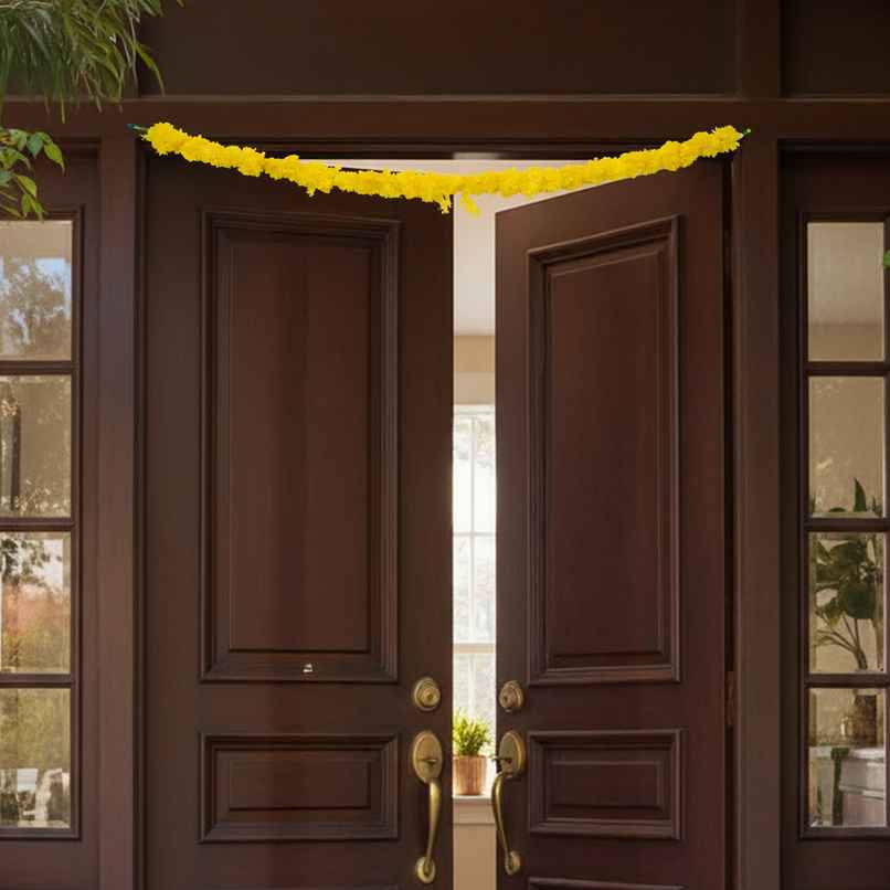 Flower String | Yellow Genda Ladi Decoration For Traditional | 1 pack 2 pcs | Party Propz
