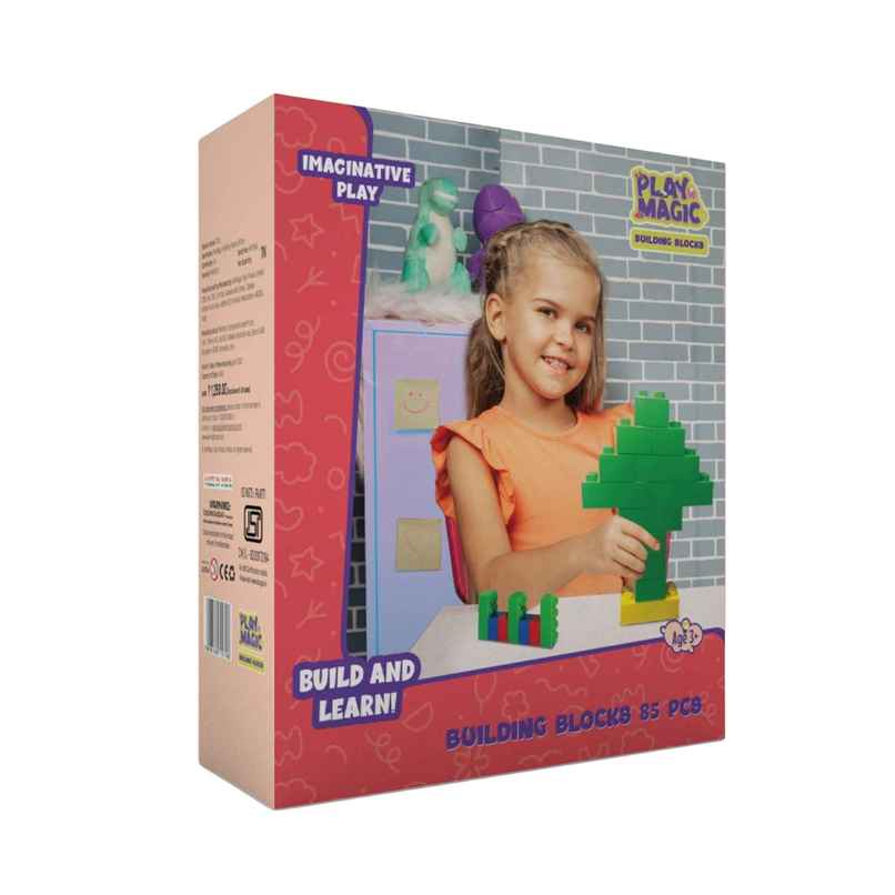 PlayMagic Building Blocks 85 Pcs | DIY Educational Construction Puzzle Toy Set PlayMagic Building Blocks 85 Pcs | DIY Educational Construction Puzzle Toy Set