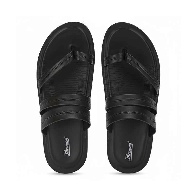 Paragon Men's Black Pu Sandals PUK2224G UK 9