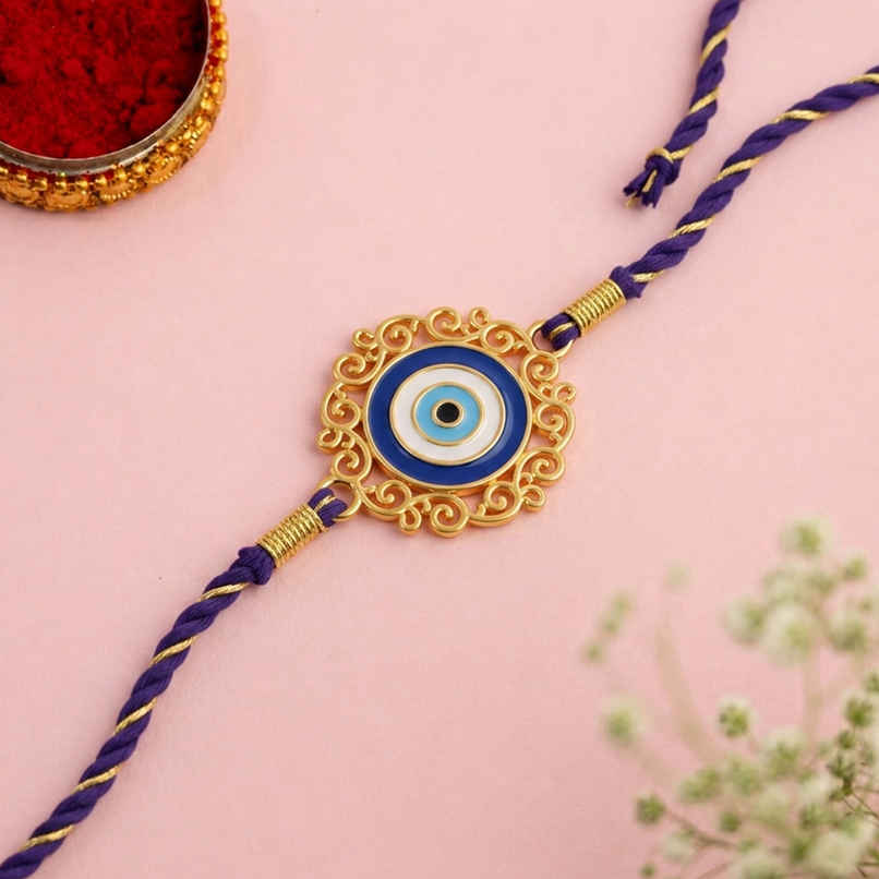 Rakhi for Brother | Evil Eye Royal Nazar | Brass | Pack of 1 | Voylla Rakhi for Brother | Evil Eye Royal Nazar | Brass | Pack of 1 | Voylla