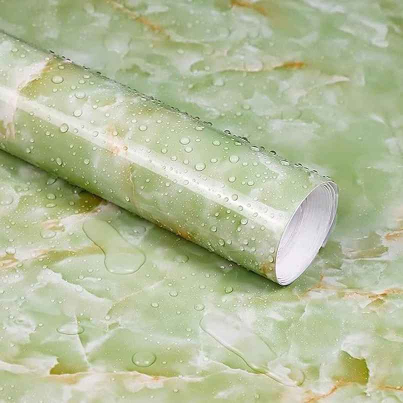Perpetual Marble Stickers | DIY Peel & Stick Waterproof Wallpaper | 60 x 200Cm | Green Perpetual Marble Stickers | DIY Peel & Stick Waterproof Wallpaper | 60 x 200Cm | Green