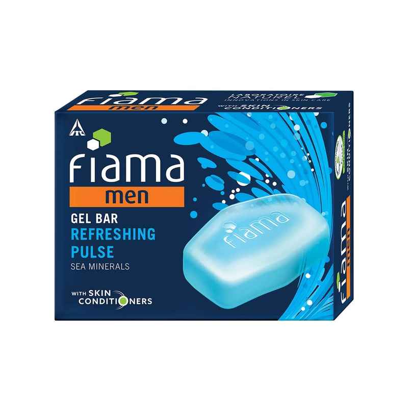 Fiama Men Refreshing Pulse Gel Bar With Sea Minerals With Skin Conditioner Soap
