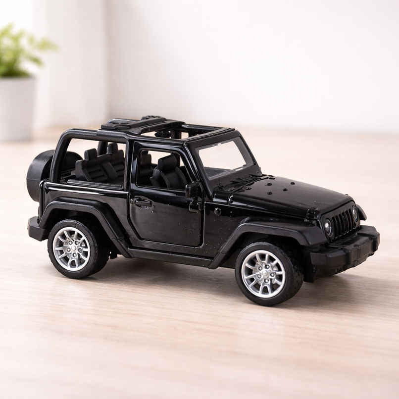 Toyshine 1:32 Scale Diecast Thar Vehicle with Pull Back & Opening Doors - Black
