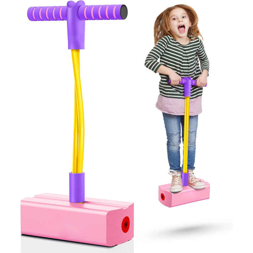 Toyshine Pink Foam Pogo Stick Jumper Toy Upto 70kg Toyshine Pink Foam Pogo Stick Jumper Toy Upto 70kg