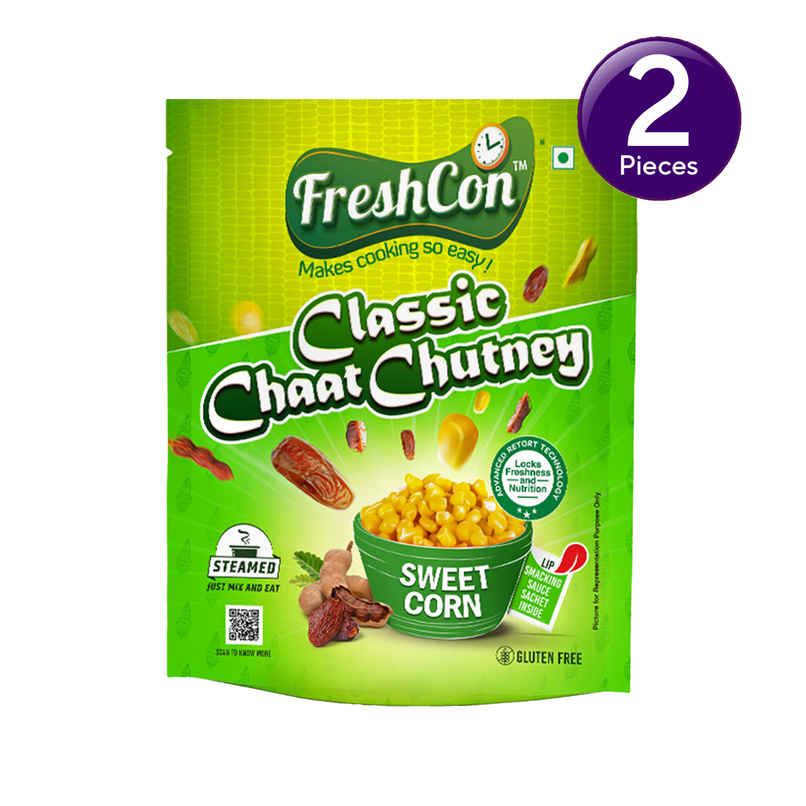 Freshcon Classic Chaat Chutney | Sweet Corn Kernels - Sauce Tastemaker Combo