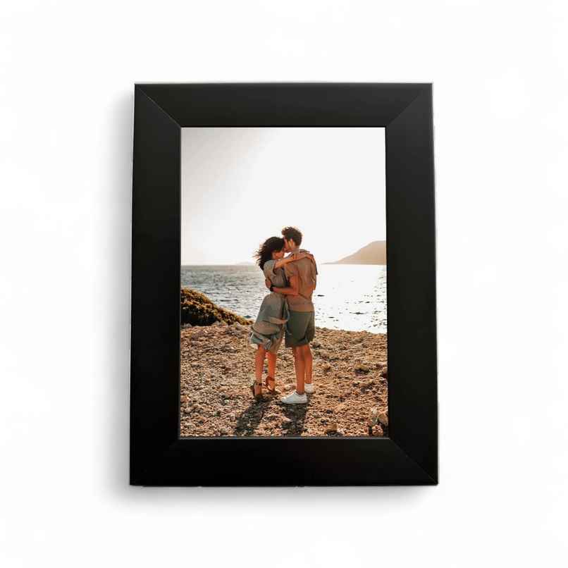 Art Street Wood Synthetic Table/Wall Photo Frame for Home Decor | Rectangular 6 Inchx8 Inch | Black