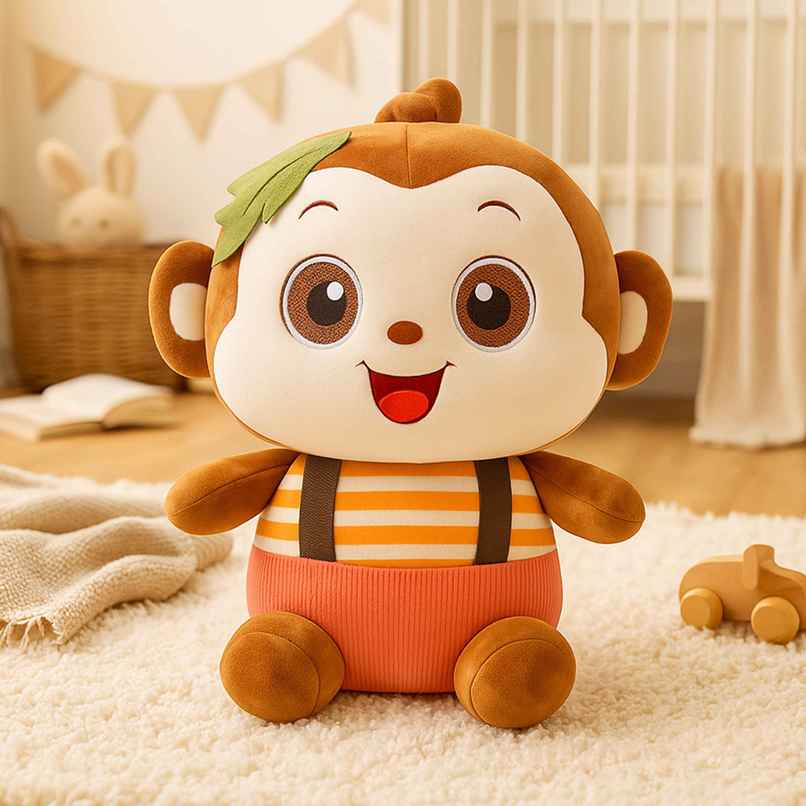 Spanker Monkey Soft Toy Cute Plush Animal with Shirt - 27 cm Spanker Monkey Soft Toy Cute Plush Animal with Shirt - 27 cm