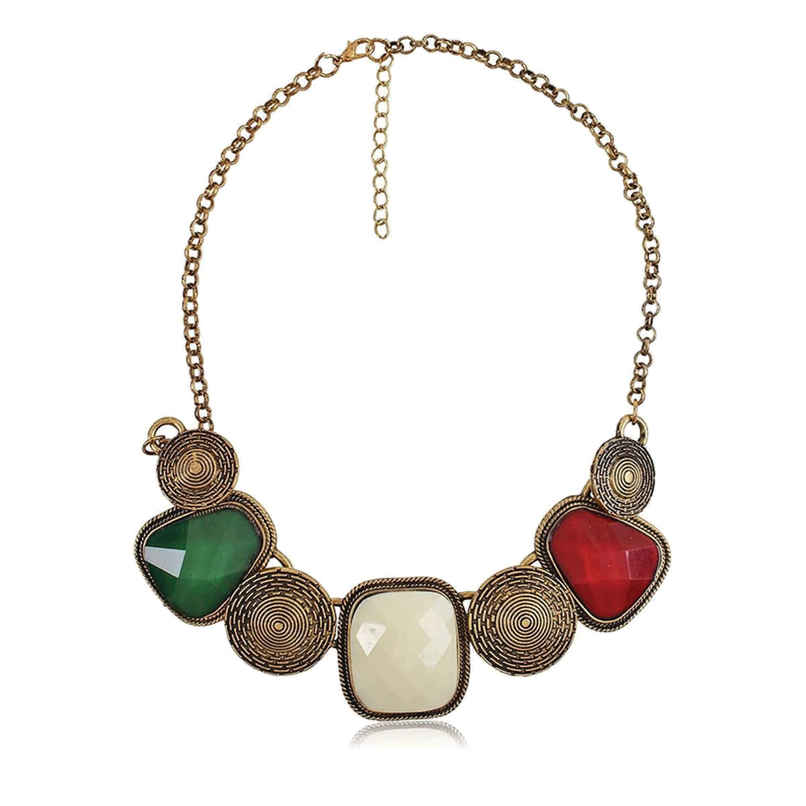 Shining Diva Fashion Necklace for Women | Multi-colour | Pi6605np