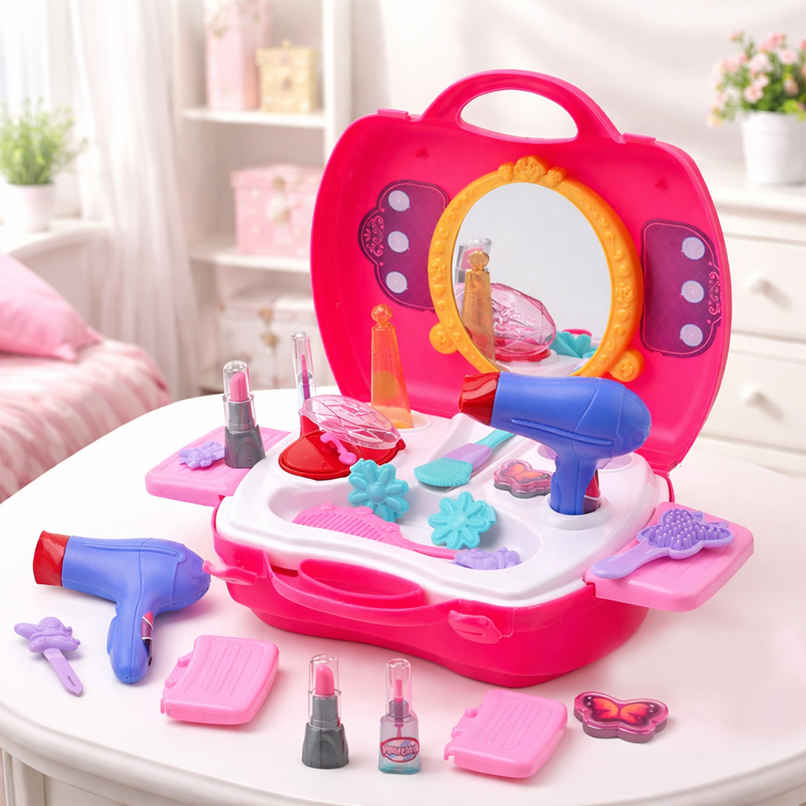 Toyshine Carry Along Beauty Set Toy with Briefcase and Accessories, (Multicolour) Toyshine Carry Along Beauty Set Toy with Briefcase and Accessories, (Multicolour)