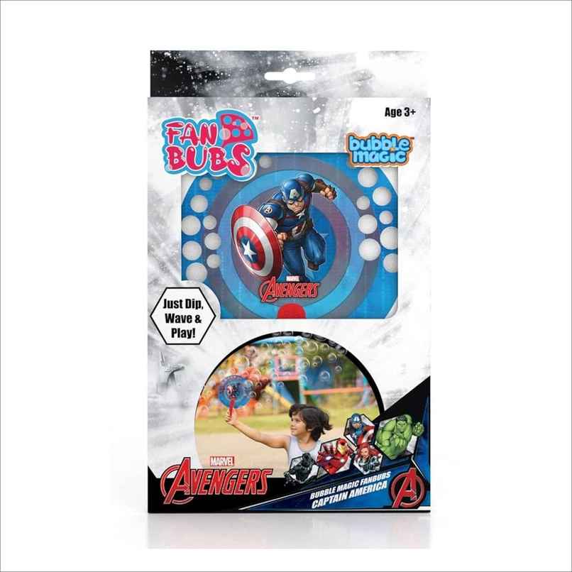 Bubble Magic FanBubs Captain America - Bubble Maker Toy (Ages 3+) Bubble Magic FanBubs Captain America - Bubble Maker Toy (Ages 3+)