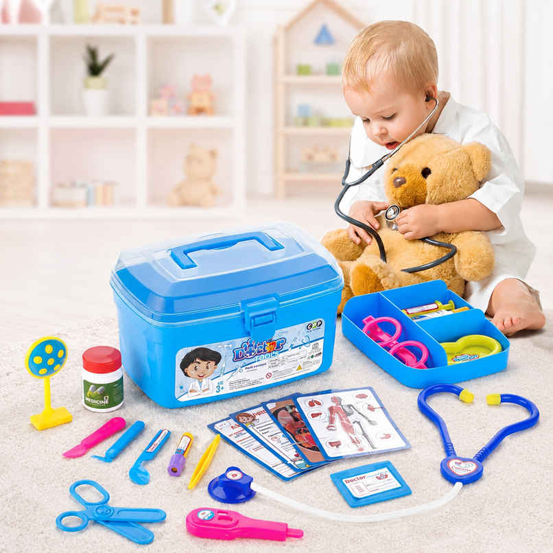 Toyshine Doctor Set For Kids With Stethoscope | 19 Pcs Set | Pretend Play For Toddlers, Boys Girls