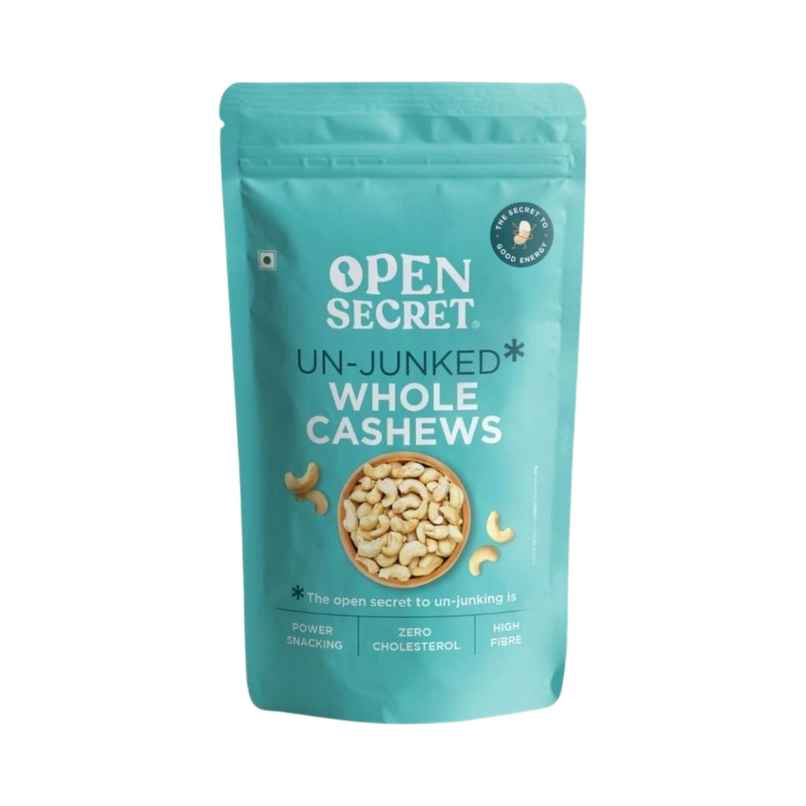 Open Secret Premium Whole Cashews (Kaju) -High Protein, Fasting Vrat Special, Healthy Snacking