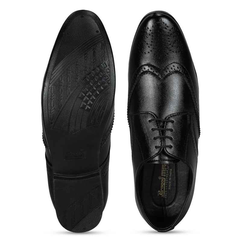 Paragon Men's Black Pvc Formal Shoes K11242G UK 7