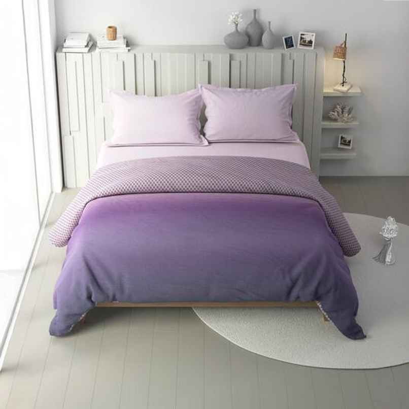 Nautica 100% Premium Cotton Fabric Comforter for All Weather | Double | Solid | Lilac, Multi